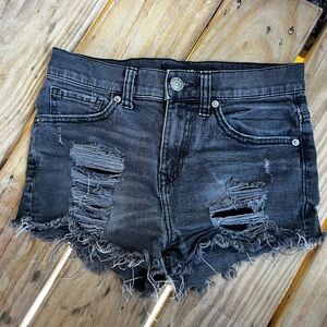 Express | Black Distressed Shorts